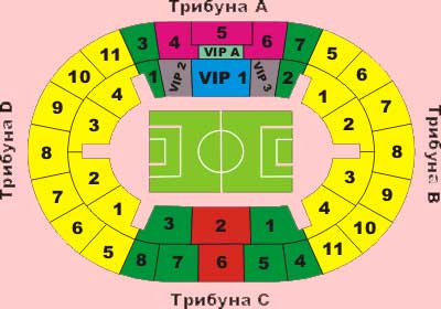 Схема стадиона Лужники