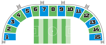 Схема центрального стадиона в екатеринбурге