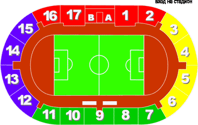 Схема стадиона Петровский